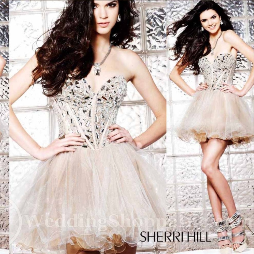 Nude Sherri Hill Prom Dress